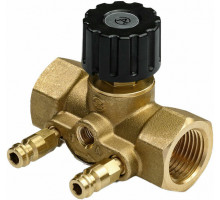 Клапан-партнер балансировочный Aquasfera Dn-25 PN-16 ручной, муфтовый Kvs=4.0 с измерительными ниппелями, корпус – латунь