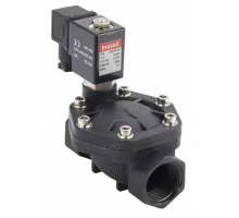 Клапан электромагнитный Smart SF-6232 1 1/4″ Dn-32 PN-10 муфтовый, нормально закрытый, корпус - эколон, мембрана - NBR, катушка 220В