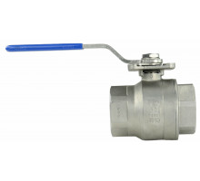 Кран шаровой полнопроходной GENEBRE 2015 07 1 1/4″ ДУ-32 PN-63 нерж. сталь резьбовой с ISO-фланцем