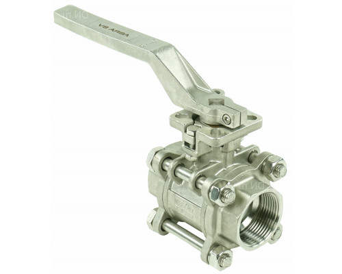 Кран шаровой ABRA-BV-11 1″ ДУ-25 PN-40 проход полный резьбовой с ISO фланцем AISI 316 ABRA-BV-11-025