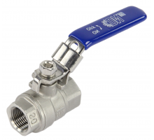 Кран шаровой BV3232P-FP-T-H ДУ-10 PN-63, нержавеющая сталь 316, уплотнение - PTFE, полнопроходной резьбовой