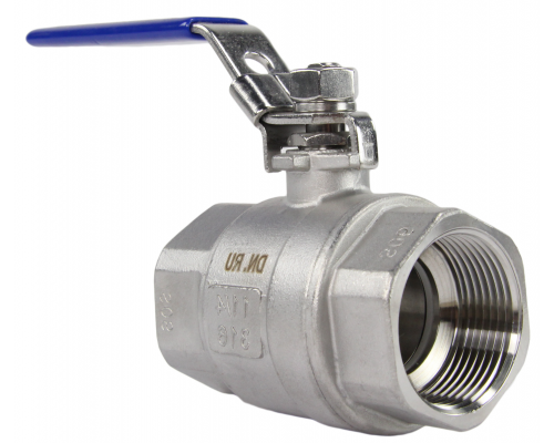 Кран шаровой BV3232P-FP-T-H ДУ-32 PN-63, нержавеющая сталь 316, уплотнение - PTFE, полнопроходной резьбовой