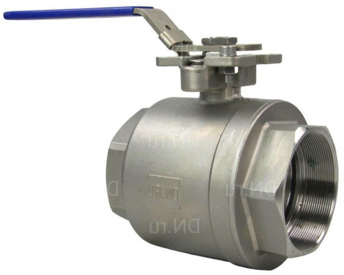 Кран шаровой BV3232P-FP-T-H ДУ-100 PN-63, нержавеющая сталь 316, уплотнение - PTFE, полнопроходной резьбовой с ISO-фланцем и рукояткой, 19х19, F07/F10