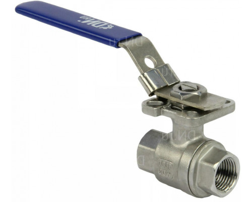 Кран шаровой BV3232P-FP-T-H ДУ-15 PN-63, нержавеющая сталь 316, уплотнение - PTFE, полнопроходной резьбовой с ISO-фланцем и рукояткой, 9х9, F03/F04