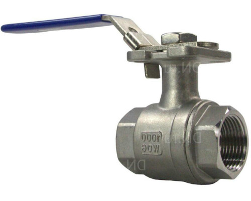 Кран шаровой BV3232P-FP-T-H ДУ-25 PN-63, нержавеющая сталь 316, уплотнение - PTFE, полнопроходной резьбовой с ISO-фланцем и рукояткой, 11х11, F04/F05