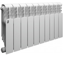Радиатор биметаллический Royal Thermo Revolution Bimetall 350 8 секций, площадь помещения до 10 м2, боковое подключение, настенный, напольный, белый