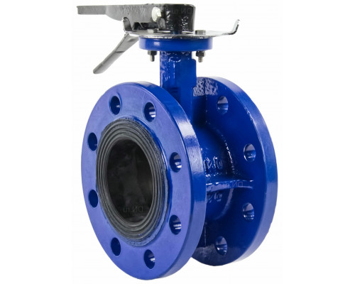 Затворы поворотные дисковые ABRA BUV-FL226D DN80 PN-10 фланцевые с рукояткой, корпус-чугун