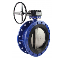 Затворы поворотные дисковые ABRA BUV-FL226D DN80 PN-16 фланцевые с редуктором, корпус-чугун