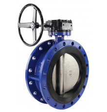 Затворы поворотные дисковые ABRA BUV-FL226D DN80 PN-10 фланцевый с редуктором, корпус-чугун