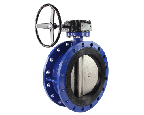 Затворы поворотные дисковые ABRA BUV-FL226D DN80 PN-10 фланцевый с редуктором, корпус-чугун
