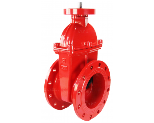 Задвижка клиновая 30ч939р GVWN1414E-2W-F Dn125 PN16 фланцевая, с обрезиненным клином, с невыдвижным шпинделем, корпус - чугун GGG-50, уплотнение - EPDM, цвет - красный, под электропривод