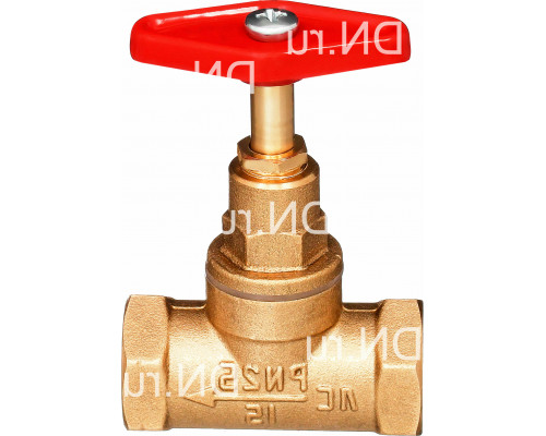 Клапан запорный латунь 15б1п 3/4″ Dn-20 PN-25 ВР прямой БАЗ БАЗ.А70.20
