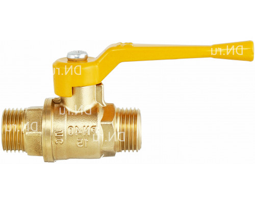 Кран шаровой газовый БАЗ 11б27п А12 3/4″ ДУ-20 PN-40 полнопроходный, латунный, нр - нр, ручка-рычаг