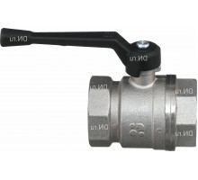 Кран шаровой БАЗ 11б27п1 А30 1 1/4″ ДУ-32 PN-40 резьбовой с рычагом никелированный