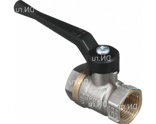 Кран шаровой БАЗ 11б27п1 А30 1/2″ ДУ-15 PN-40 резьбовой с рычагом никелированный