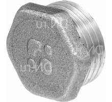 Заглушка БАЗ ЗН 3/4″ Ду-20 Ру-40 латунная, наружняя резьба. никелированная