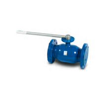 Кран шаровой Temper 284 ДУ-150 PN-25 фланцевый стандартнопроходной стальной с фланцем привода, управление ручка-рычаг
