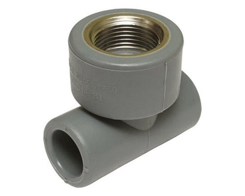 Тройник TEBO Dn26x3/4"x26 Ру-10 комбинированный, материал корпуса - PE-RT, ВР