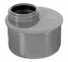 Переход канализационный TEBO Ду-110x50 короткий, безнапорный, полипропиленовый, серый для внутреннего монтажа