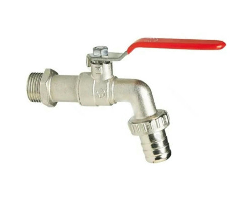 Кран шаровой Tecofi RP1105 1/2″ ДУ-15 PN-16 водоразборный, со штуцером, наружная резьба, латунный