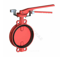 Затвор дисковый поворотный Tecofi VPI 4448R2C-02EP DN65 PN-16 межфланцевый, корпус - ковкий чугун EN-GJS-500-7, диск - ковкий чугун EN-GJS-500-7, уплотнение EPDM c ручкой и блоком концевых выключателей XCKP2102P16