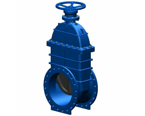 Задвижка клиновая Tecofi VOC424116-AP DN700 PN-16 фланцевая, корпус - чугун, EPDM, обрезиненный клин, Тмакс=110°С, с редуктором