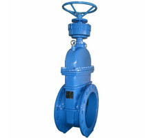 Задвижка клиновая Tecofi VOC4241C-08 DN450 PN-10/16 фланцевая, корпус - чугун, EPDM, обрезиненный клин, Т макс=110°С, c редуктором