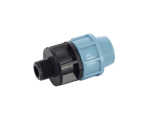 Муфта компрессионная Unidelta Deltone Dn25х3/4″ Ру-16, для труб ПНД, присоединение - компрессионное / НР, корпус - полипропилен PP-B