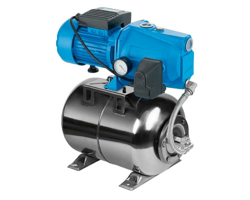 Насосная станция Unipump AUTO ECO JET 80 LA-S 24 л, мощность - 600 Вт, напор - 38 м, производительность - 50 л/мин, объем бака - 24 л, материал - нержавеющая сталь, ~220/230В/50Гц