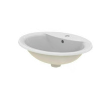 Умывальник Vidima Sirius 55 с отверстием для сместителя, с отверстием для перелива, белый