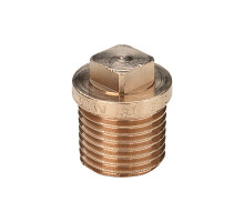 Заглушка Viega 3290 Ду-3/8" Ру-25 НР, наружный край квадрат, бортик, корпус - бронза, присоединение - НР