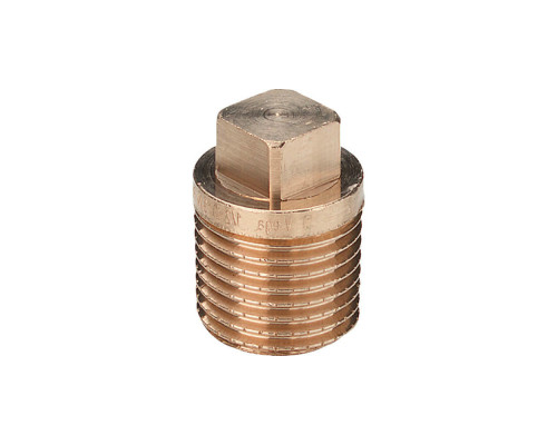 Заглушка Viega 3291 Ду-1/8" Ру-25 НР, наружный край квадрат, корпус - бронза, присоединение - НР