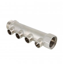 Коллектор Valtec VTc.500.N.0502 3/4″ ДУ-20 выходов-2x1/2″ Py16 внутренняя/наружная резьба, выходы наружная резьба, корпус латунь