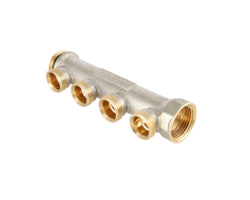 Коллектор Valtec VTc.500.NE.060502 1″ ДУ-25 выходов-2x3/4″ Py16 внутренняя/наружная резьба, выходы наружная резьба, корпус латунь