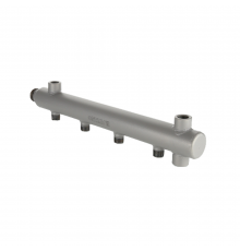 Коллектор Valtec VTc.510.BS.060402 вход 1″ ДУ-25 НР, выходов-2x1/2″ НР Py10, выходы НР, корпус - сталь, труба ДУ-40, с межосевым расстоянием выходов 100 мм