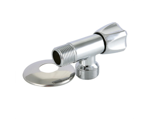 Вентиль Valtec VT.240.N 1/2″х 1/2″ Dn-15х15 PN-10 для подключения сантехприборов, наружная / наружная резьба, латунь хромированная
