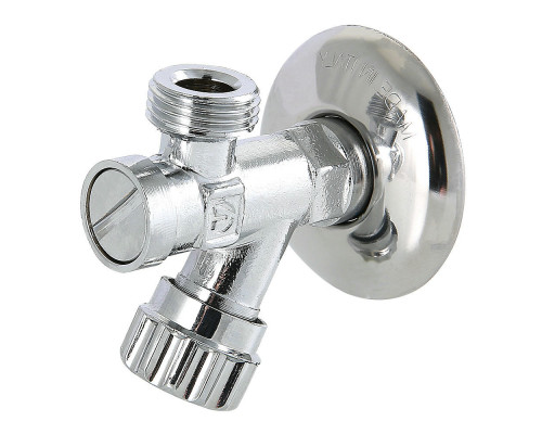Вентиль Valtec VT.282.GBC 1/2″х1/2″ Dn-15х15 PN-8 с фильтром для подключения сантехнических приборов, для гибкой подводки 1/2″, наружная / наружная резьба, латунь
