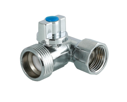 Тройник Valtec VT.256.N 1/2″х3/4″х1/2″ ДУ-15х20х15 PN-8 с шаровым краном для подключения сантехприборов, внутренняя/наружная/наружная резьба, корпус - латунь