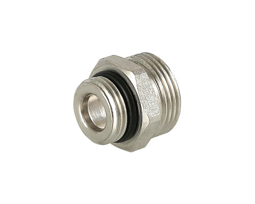 Ниппель Valtec VTr.580.NE.040E 1/2″х3/4″ЕК Ду-15х20 Py25 НР-НР, переходной, с переходом на евроконус, никелированный, латунный