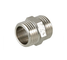 Ниппель Valtec VTr.582.N.0004 1/2″ Ду-15 Py40 НР-НР, равнопроходной, никелированный, латунный