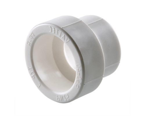 Муфта полипропиленовая PPR переходная Valtec VTp.705.0 Dn63x40 Ру-25 под приварку белая