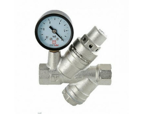 Редуктор давления Valtec 1/2″ с фильтром и манометром (2-5 бар) VT.082.N.04