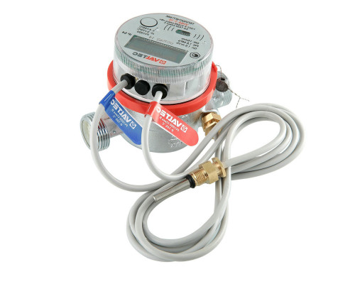 Теплосчетчик тахометрический Valtec VHM-T Dn-20 PN-16 резьбовой, квартирный, пропускная способность 2,5 м3/час, установка подающая, интерфейс RS-485, блок импульсных входов/выходов