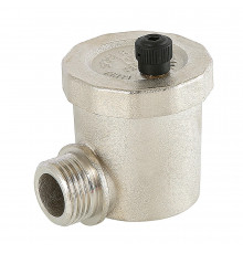 Воздухоотводчик Valtec VT.502.NA.04 DN-15 РУ-10 рычажный, с боковым подключением и верхним выпуском, муфтовый (резьбовой), автоматический, угловой