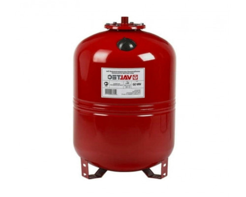 Бак расширительный Valtek VT.RV.R CE 3/4″ 50л PN-5 мембранный, вертикальный, фланцевый, корпус — сталь
