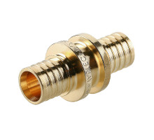 Соединитель надвижной для полиэтиленовых труб Valtec VTm.403.BG.001616 Dn16х16 Ру-16 латунный, присоединение аксиальное
