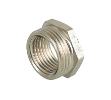 Футорка Valtec VTr.581.N.0403 1/2″x3/8″ Ду-15x10 Ру-40 НР-ВР, корпус - латунь, никелированная
