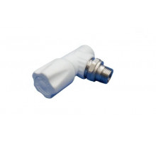 Клапан запорный Valfex 3/4″ Ду-25 PN-25 НР угловой, материал - PP-R, тип присоединения - резьбовое - внутренняя пайка, цвет - белый, для радиатора