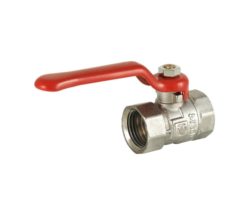 Кран шаровой Valtec COMPACT VT.090.N.04 1/2″ ДУ-15 PN-40 муфтовый, стандартнопроходной, присоединение внутренняя/внутренняя резьба, управление ручка-рычаг, латунный никелированный
