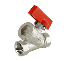 Кран шаровой Valtec VT.290.N.04 1/2″ ДУ-15 PN-40 муфтовый, стандартнопроходной, присоединение внутренняя/внутренняя резьба, управление ручка-флажок с цельным корпусом, латунный никелированный